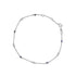 14K White Gold Alternating Blue Sapphire and White Diamond Bezel Station Chain Bracelet (I-J Color, SI2-I1 Clarity) - 8" Inches by Bids.com