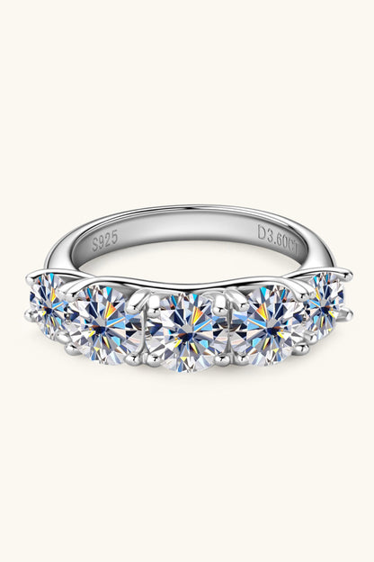 1 Carat Sparkala™ Platinum Over Pure Sterling Silver Half-Eternity Ring by Sparkala