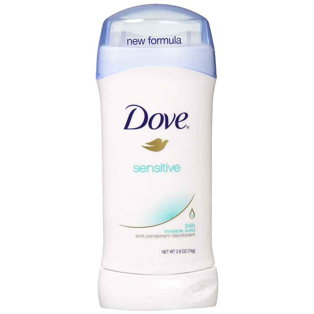 Dove Sensitive Skin Invisible Solid Antiperspirant And Deodorant Stick, 2.6 Ounce