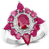 3.04 Carat Glass Filled Ruby .925 Sterling Silver Ring by Bids.com