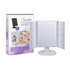 Superstar Tri-Fold LED Makeup Mirror with Magnification (White) by Farmacias Savia