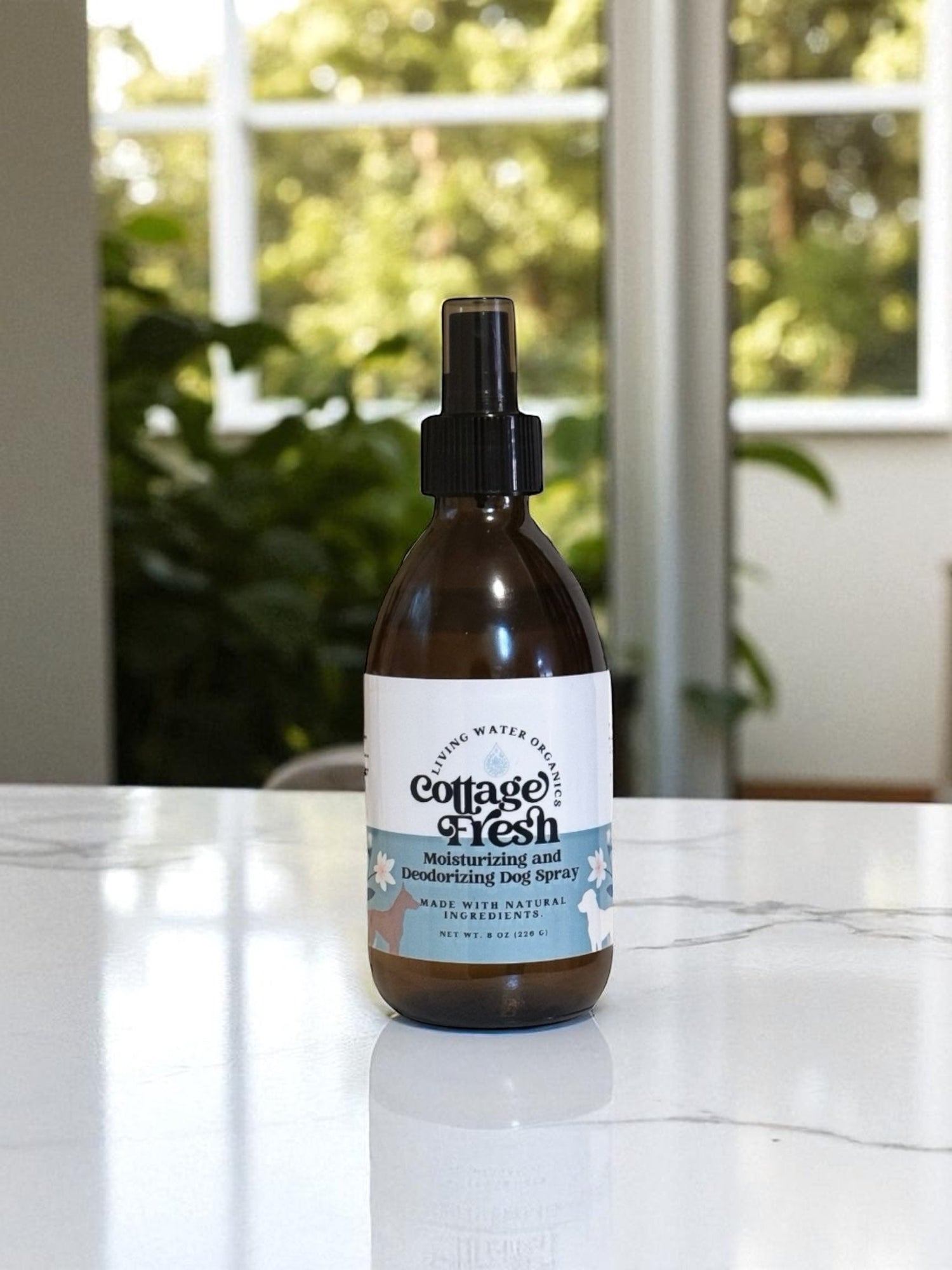Dog Spray Deodorizing and Moisturizing Leave-In, Cottage Fresh Dog Line by Living Water Organics