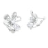 Natural Cubic Zirconia Flower Earrings Sterling Silver by Bids.com