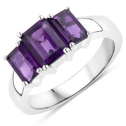 1.95 Carat Genuine Amethyst .925 Sterling Silver Ring by Bids.com