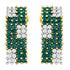 14K Yellow Gold 2 cttw White and Treated Blue Diamond Earrings (H-I, SI1-SI2) by Bids.com