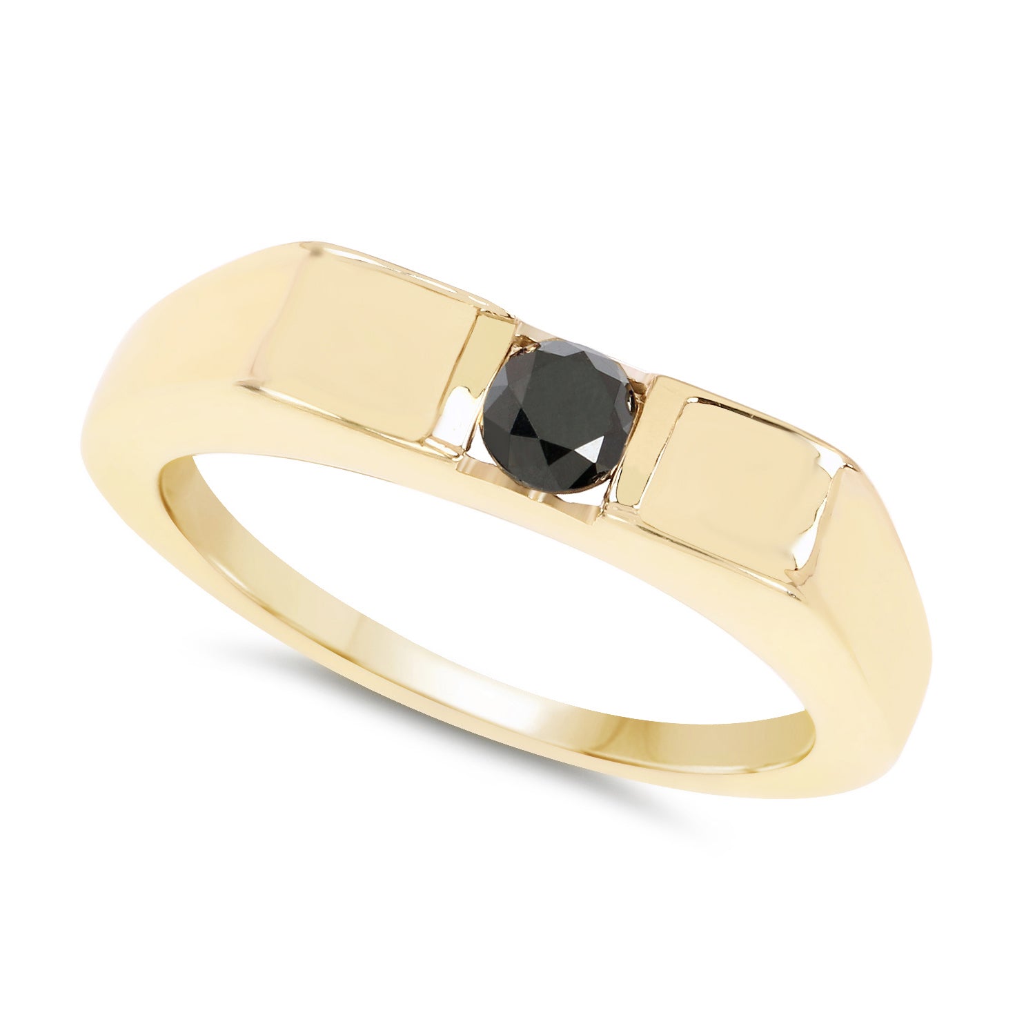 0.25 Carat Genuine Black Diamond .925 Sterling Silver Ring by Bids.com