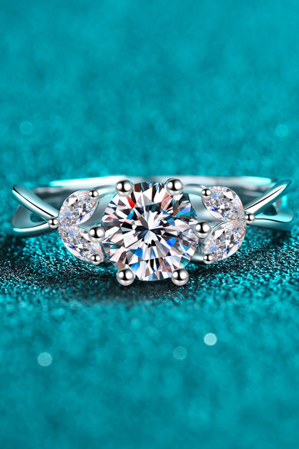 Come With Me 1 Carat Brilliant Round Cut Sparkala™ Ring (Rhodium Over Pure Sterling Silver) by Sparkala