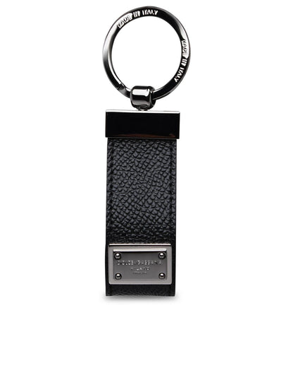 Dolce &amp; Gabbana Black Leather Dauphine Keyring Men by Luosophy