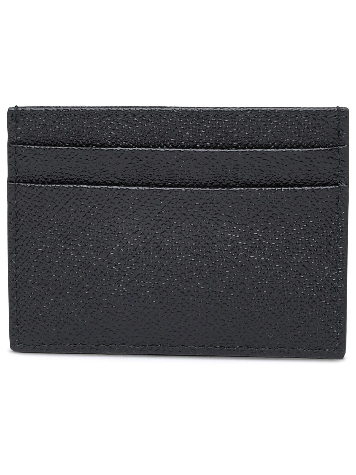 Dolce &amp; Gabbana Black Leather Card Holder Women by Luosophy