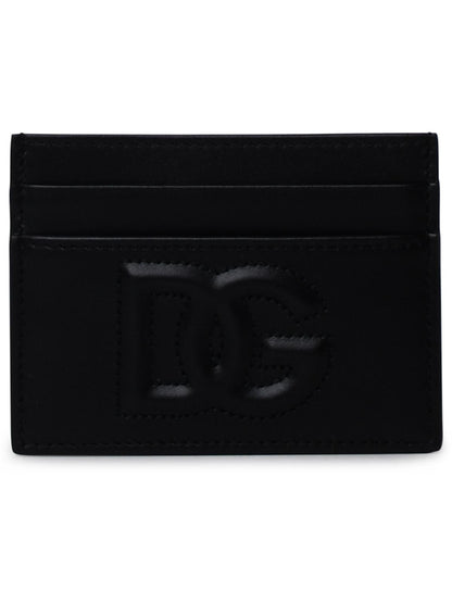 Dolce &amp; Gabbana Black Leather Card Holder Women by Luosophy