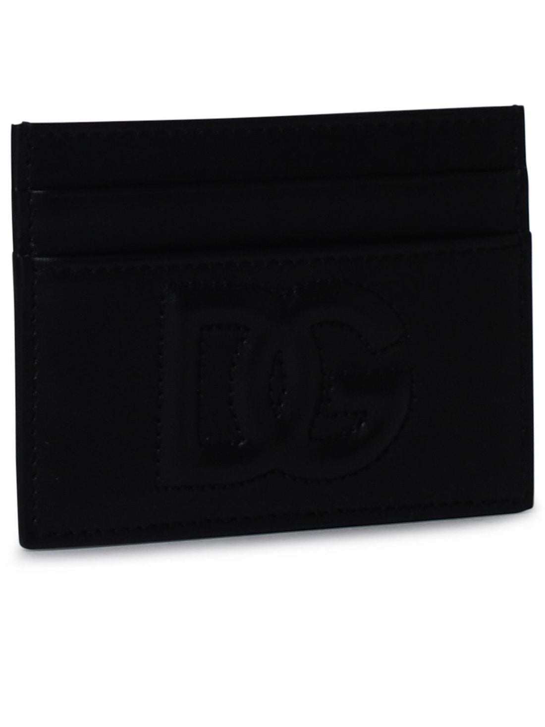 Dolce &amp; Gabbana Black Leather Card Holder Women by Luosophy