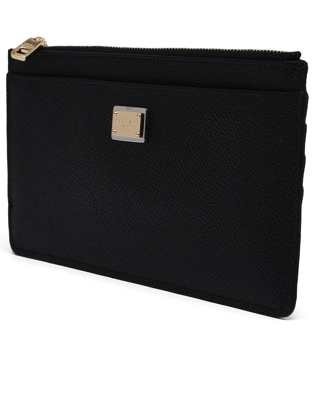 Dolce &amp; Gabbana Black Leather Card Holder Women by Luosophy