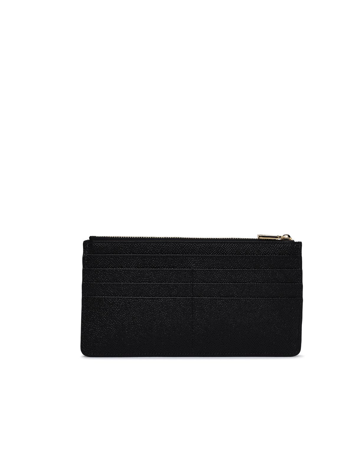 Dolce &amp; Gabbana Black Leather Card Holder Women by Luosophy