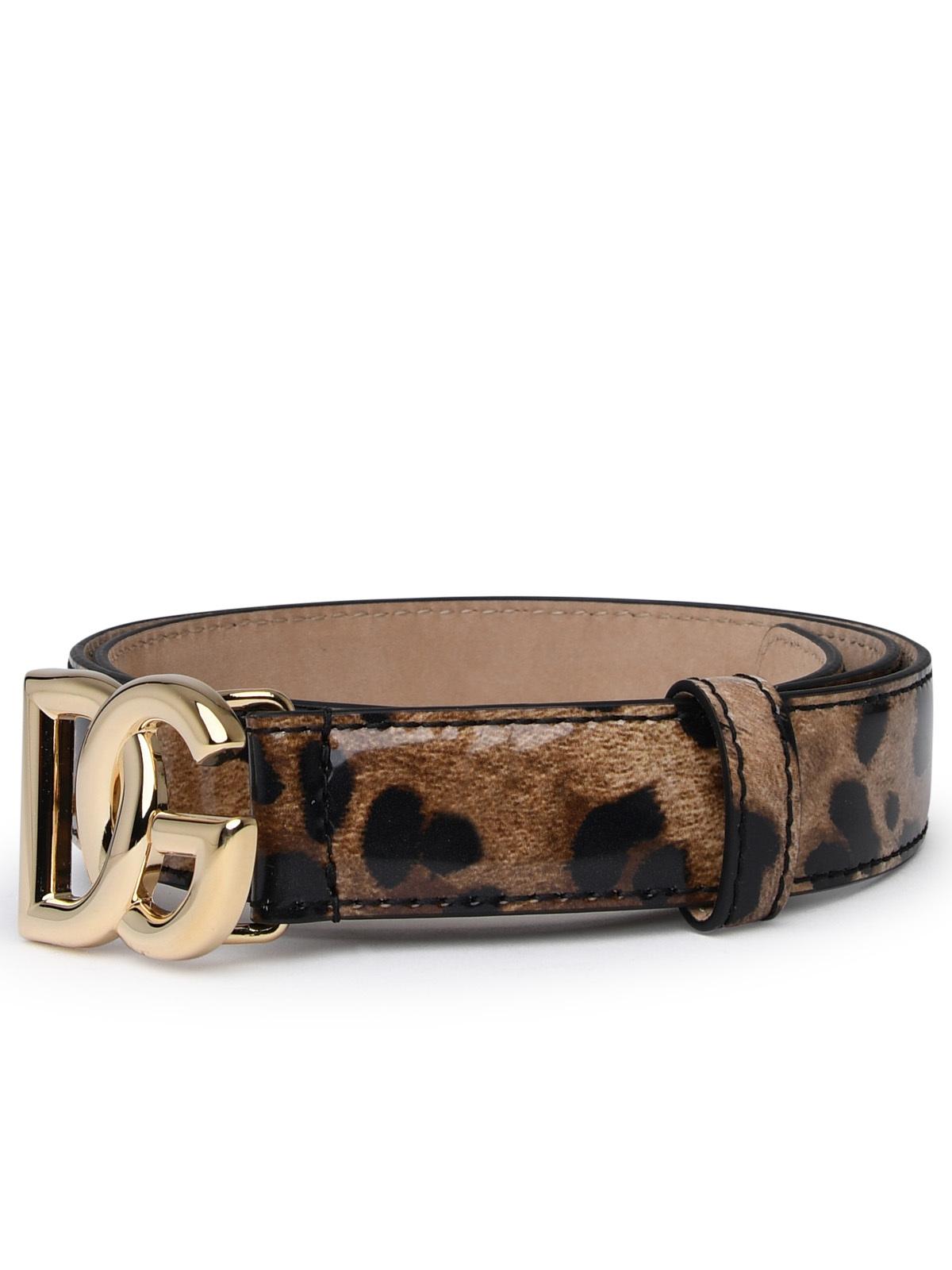 Dolce &amp; Gabbana Two-Color Shiny Leather Belt Women by Luosophy