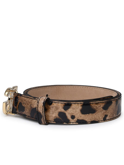 Dolce &amp; Gabbana Two-Color Shiny Leather Belt Women by Luosophy