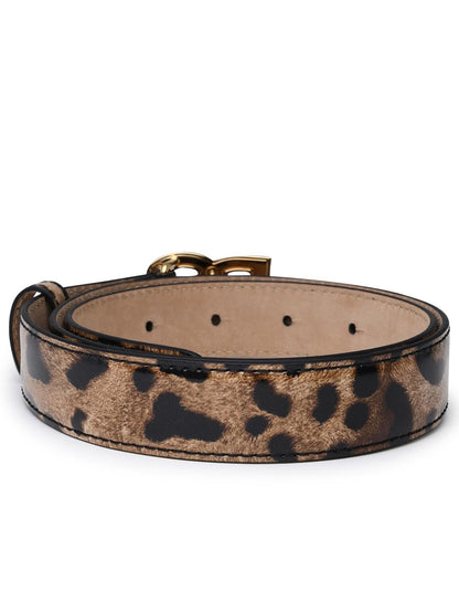 Dolce &amp; Gabbana Two-Color Shiny Leather Belt Women by Luosophy