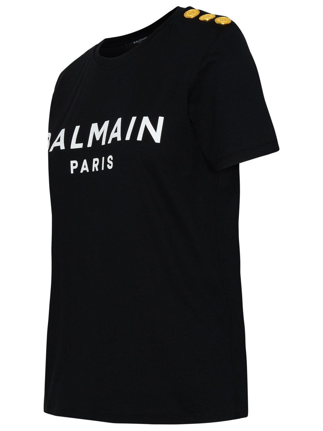 Balmain Black Cotton T-Shirt Women by Luosophy