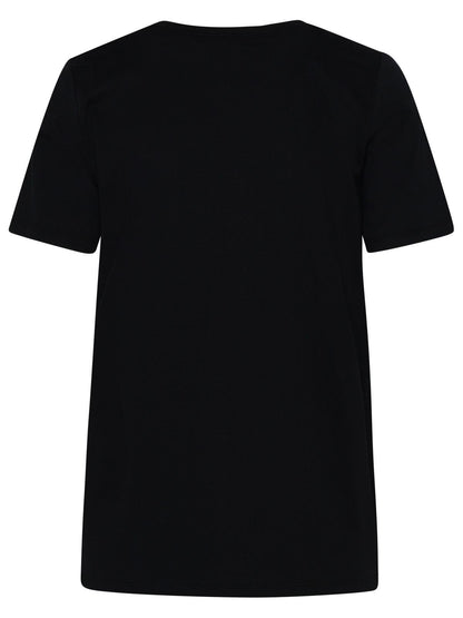 Balmain Black Cotton T-Shirt Women by Luosophy