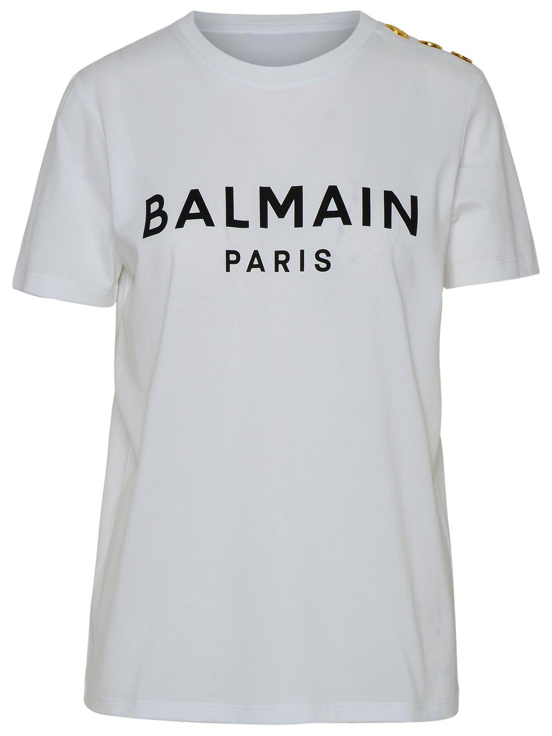 Balmain White Cotton T-Shirt Women by Luosophy