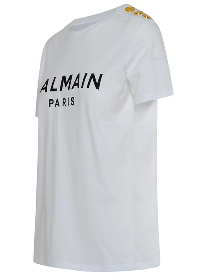 Balmain White Cotton T-Shirt Women by Luosophy