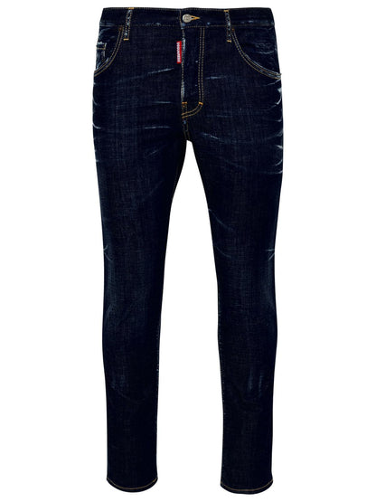 Dsquared2 Blue Cotton Skater Jeans Men by Luosophy