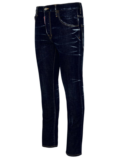 Dsquared2 Blue Cotton Skater Jeans Men by Luosophy
