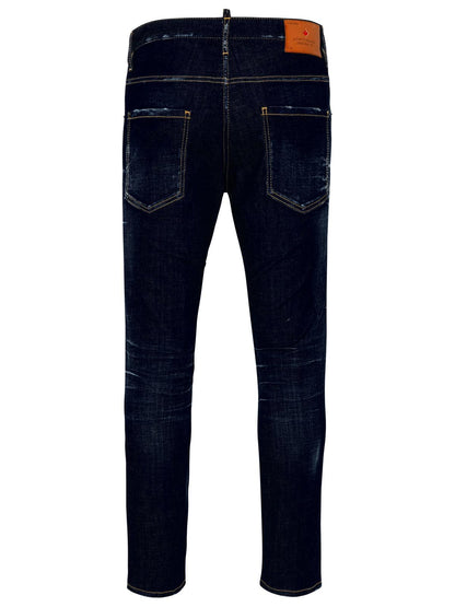 Dsquared2 Blue Cotton Skater Jeans Men by Luosophy