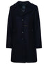 Fay Navy Virgin Wool Blend Coat Women by Luosophy