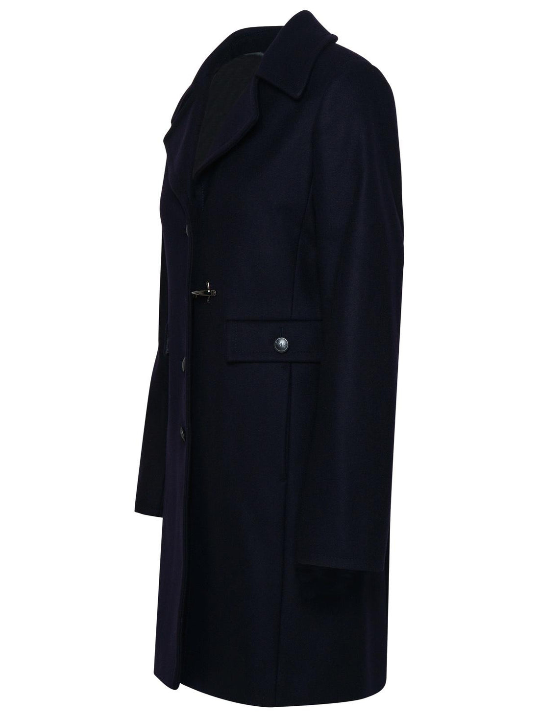 Fay Navy Virgin Wool Blend Coat Women by Luosophy