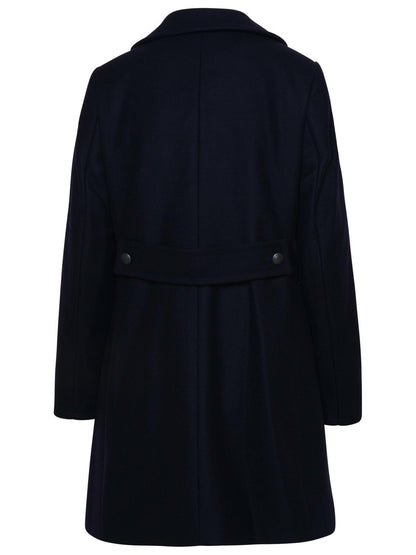 Fay Navy Virgin Wool Blend Coat Women by Luosophy