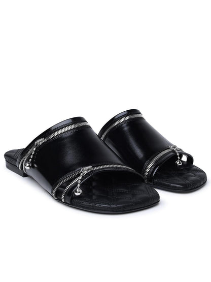 Burberry Black Leather Slippers Women by Luosophy
