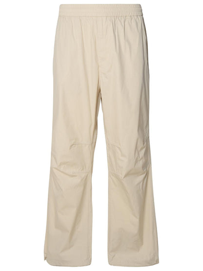 Burberry Beige Cotton Blend Trousers Men by Luosophy