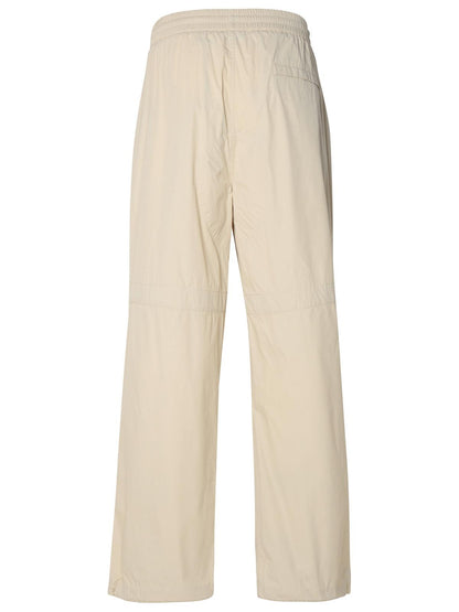 Burberry Beige Cotton Blend Trousers Men by Luosophy