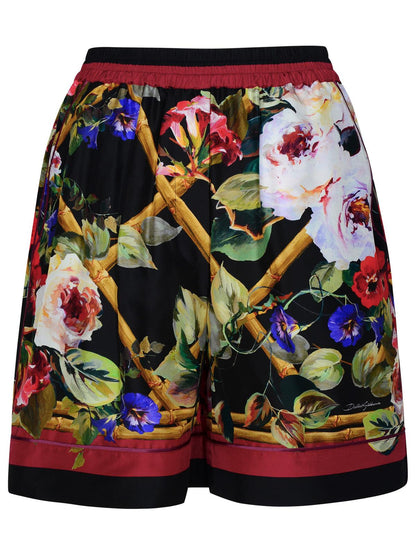 Dolce &amp; Gabbana Multicolor Silk Shorts Women by Luosophy