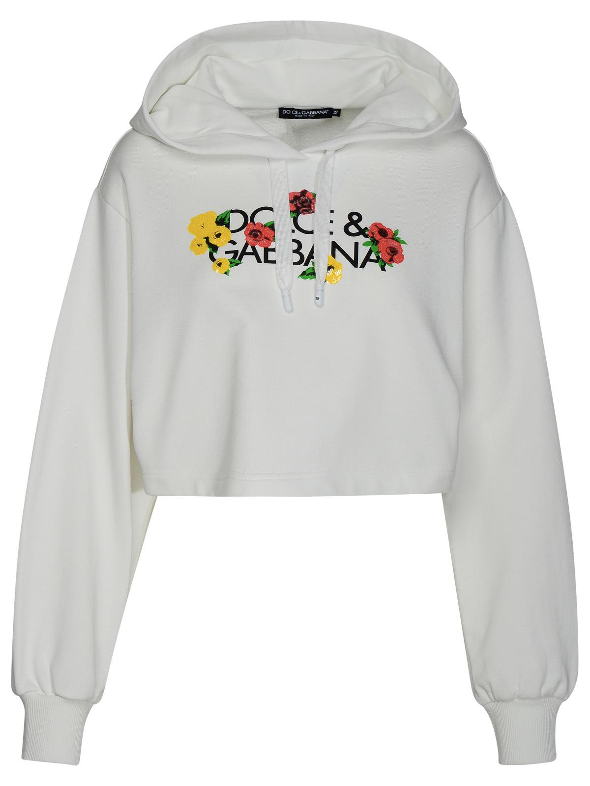 Dolce &amp; Gabbana White Cotton Sweatshirt Women by Luosophy