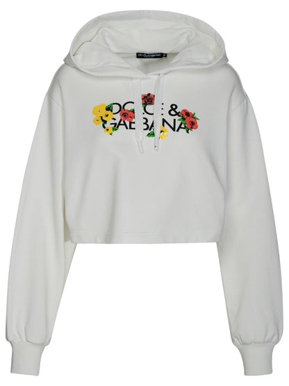 Dolce &amp; Gabbana White Cotton Sweatshirt Women by Luosophy
