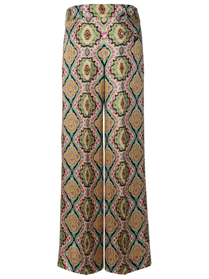 Etro Multi Silk Trousers Women by Luosophy