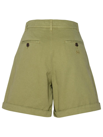 Etro Green Cotton Shorts Women by Luosophy