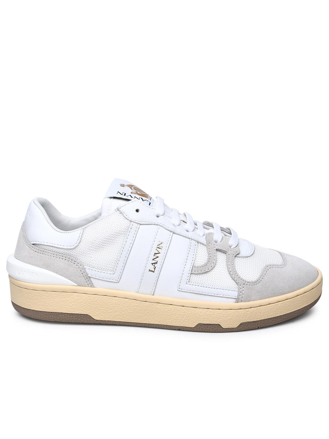 Lanvin White Leather Blend Sneakers Women by Luosophy