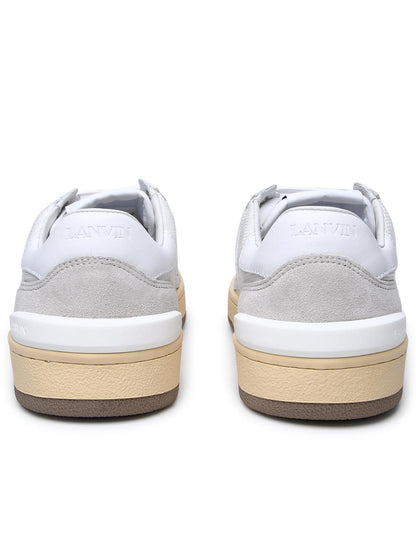 Lanvin White Leather Blend Sneakers Women by Luosophy