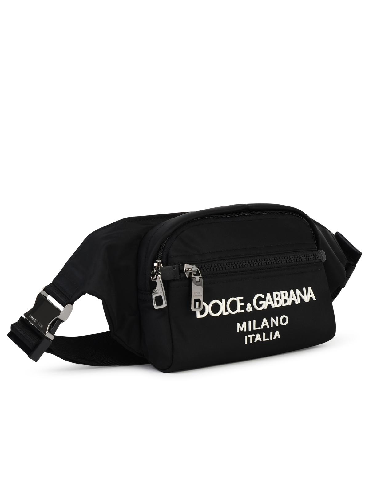 Dolce &amp; Gabbana Small Black Nylon Fanny Pack Men by Luosophy