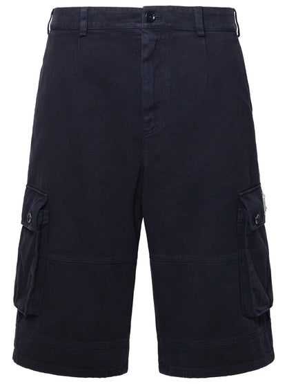 Dolce &amp; Gabbana Blue Cotton Cargo Bermuda Shorts Men by Luosophy
