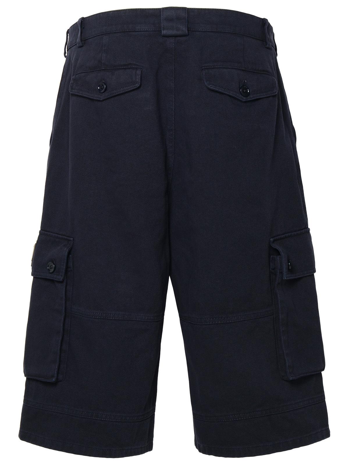 Dolce &amp; Gabbana Blue Cotton Cargo Bermuda Shorts Men by Luosophy