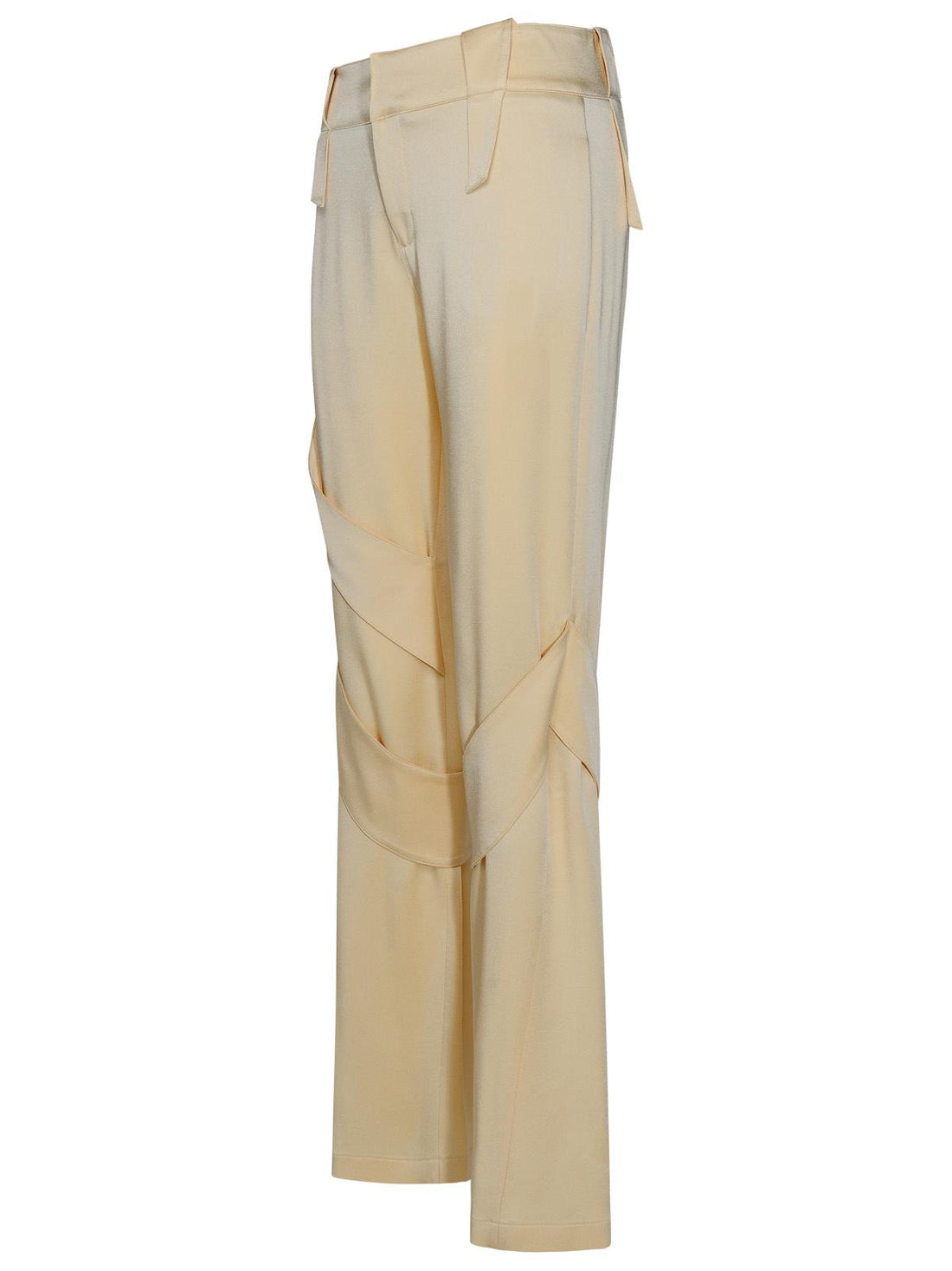 Blumarine Cream Acetate Blend Cargo Pants Women by Luosophy