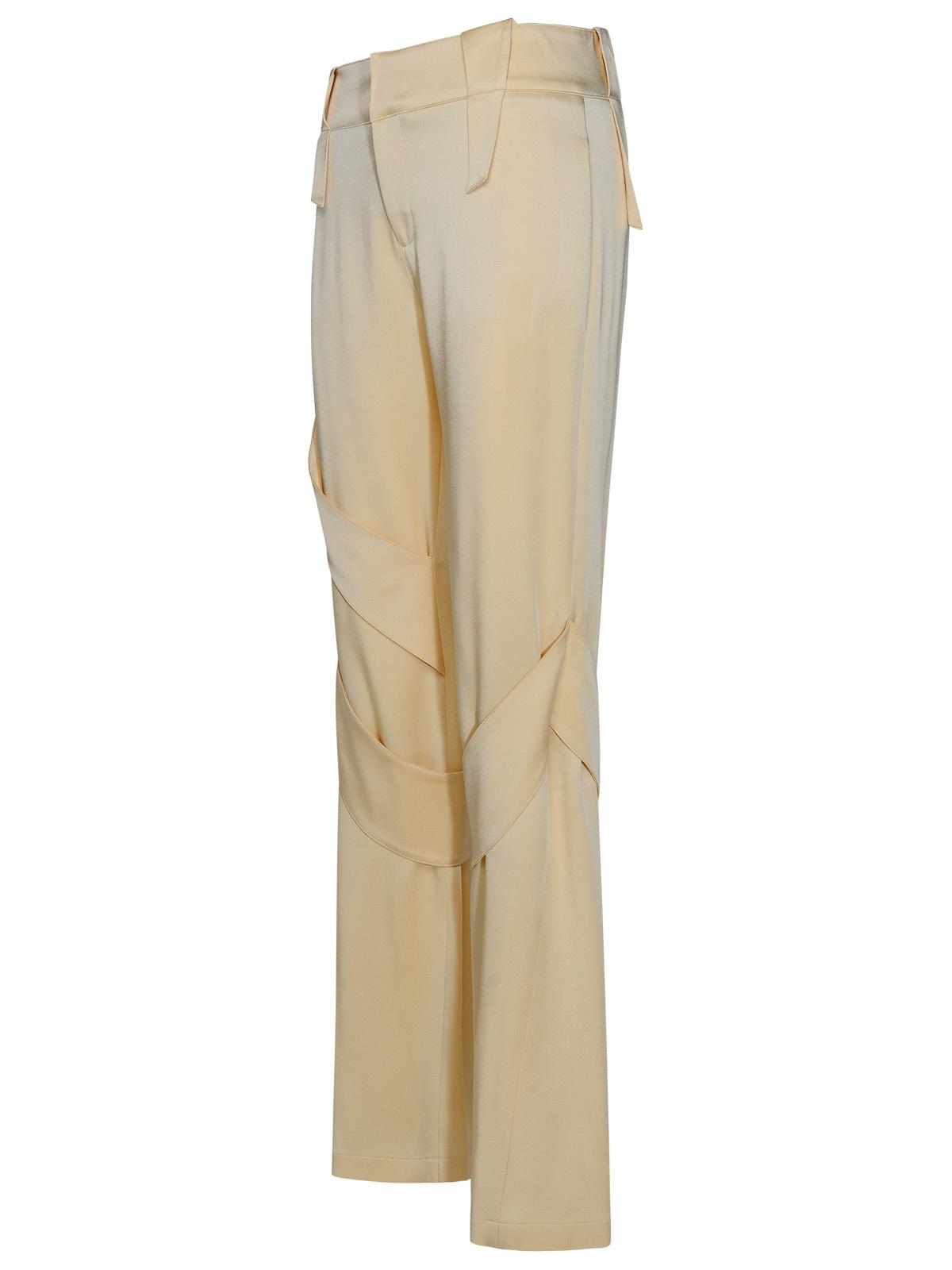 Blumarine Cream Acetate Blend Cargo Pants Women by Luosophy