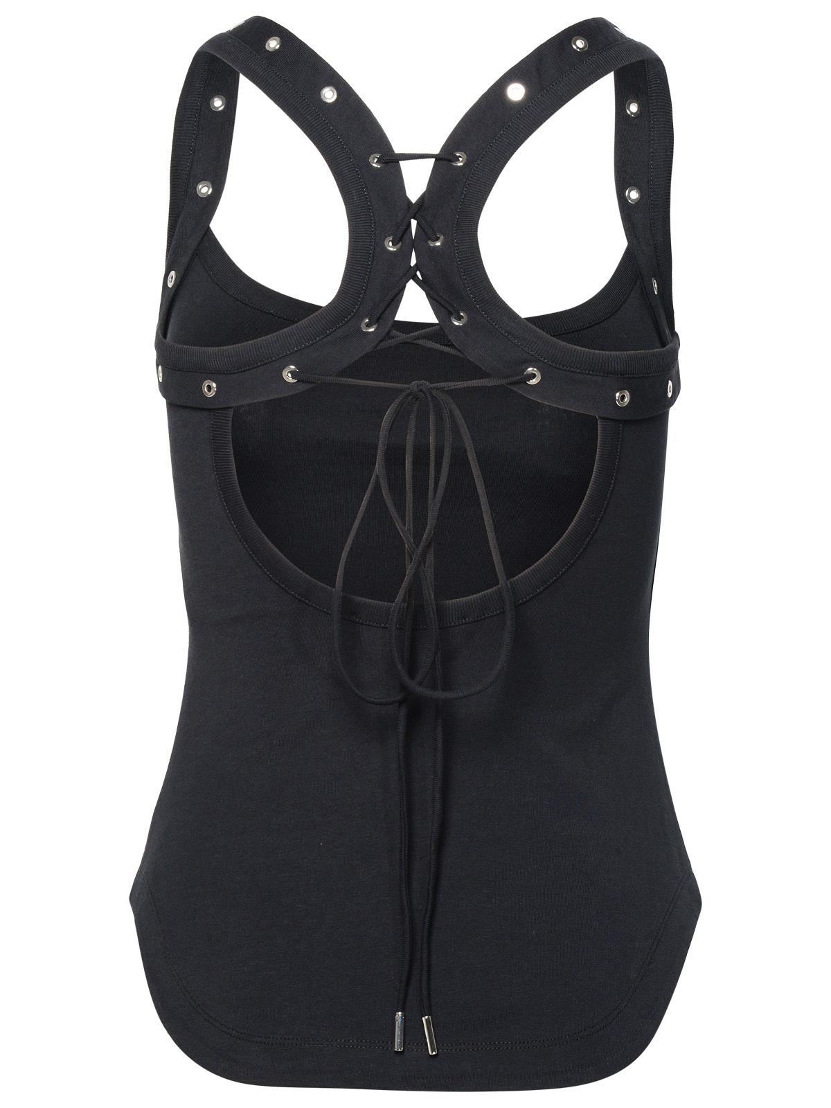 The Attico Black Cotton Top Women by Luosophy