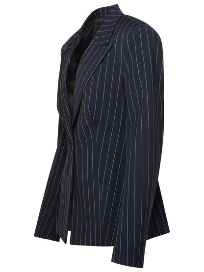 The Attico Midnight Blue Polyester Blend Blazer Women by Luosophy