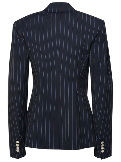 The Attico Midnight Blue Polyester Blend Blazer Women by Luosophy