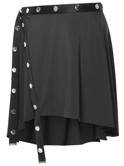 The Attico Mini Skirt In Black Acetate Blend Women by Luosophy