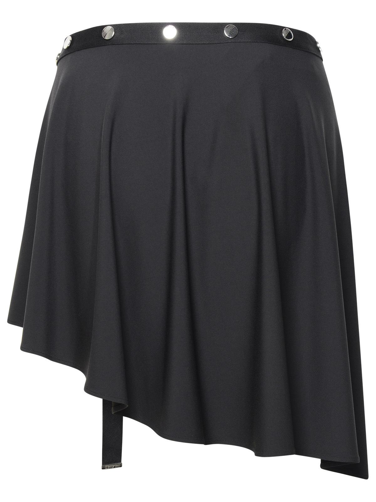 The Attico Mini Skirt In Black Acetate Blend Women by Luosophy